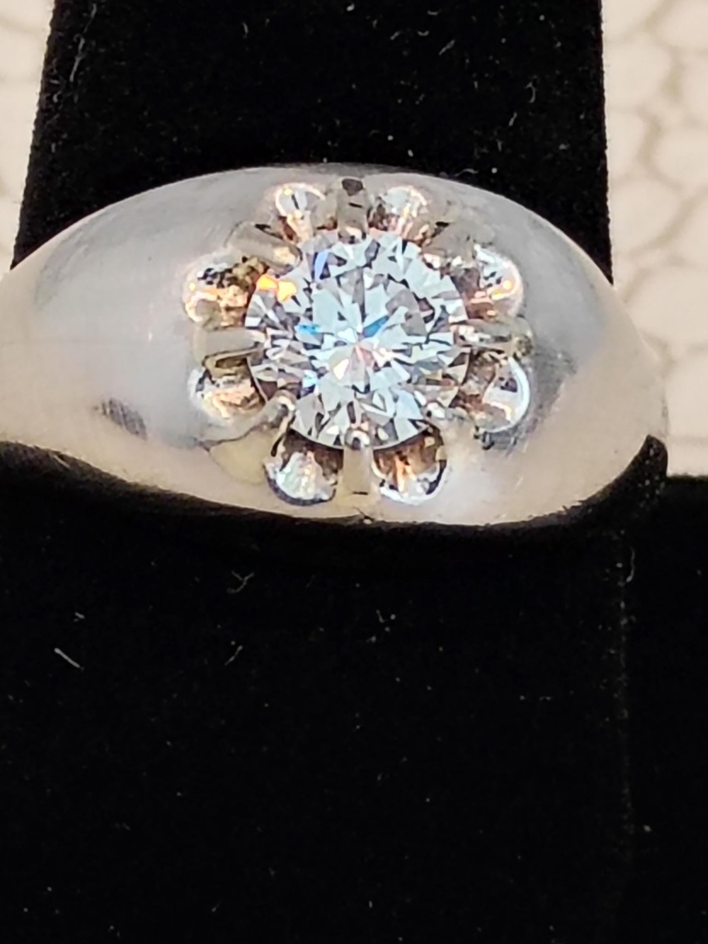 EXCEPTIONALLY High-Quality Vintage Men’s Platinum (11gr.) about 1 ct. Plus